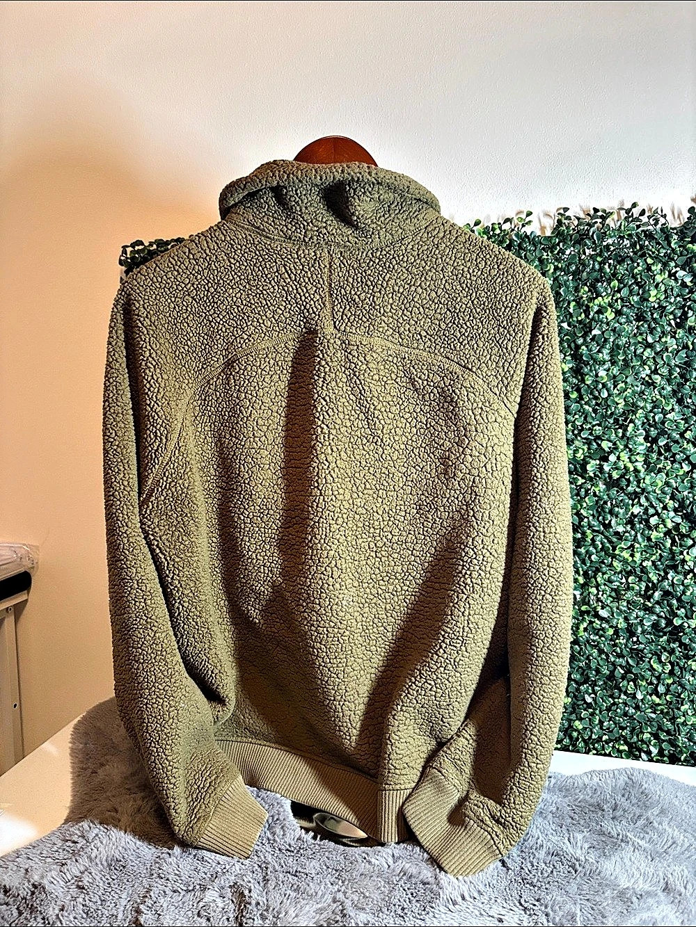 Athleta Sherpa Jacket Green Size Large - Picture 2 of 3